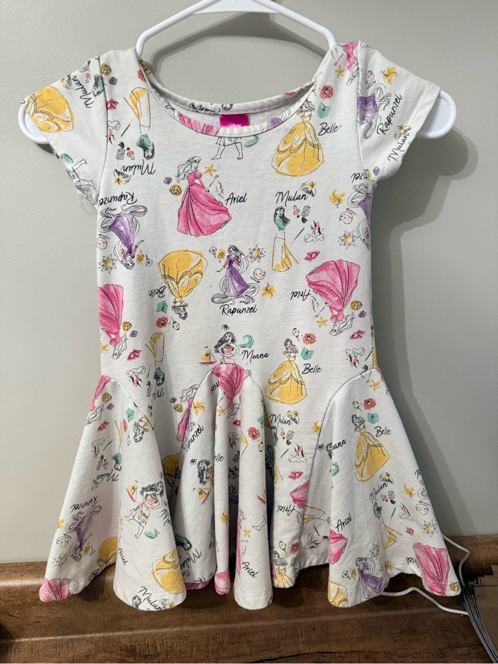 Disney Princess Girls 5T Twirl Dress Ariel Belle Mulan Rapunzel Moana